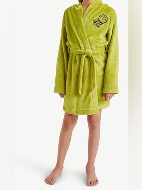 Justice x Grinch Girls Long Sleeve Sleep Robe, One-Piece